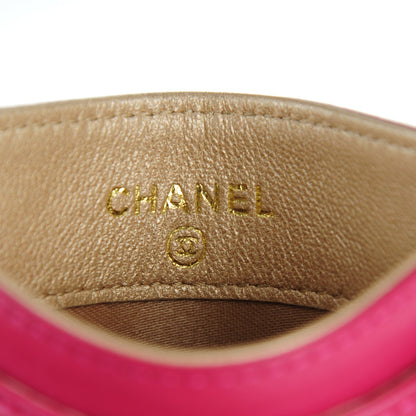 Chanel Lambskin Camellia Embossed Card Holder Fuchsia 6 of 8