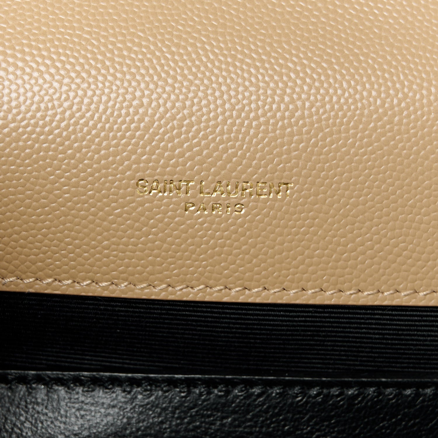 Saint Laurent Grain De Poudre Textured Mixed Matelasse Medium Triquilt Monogram Satchel Dark Latte 7 of 12