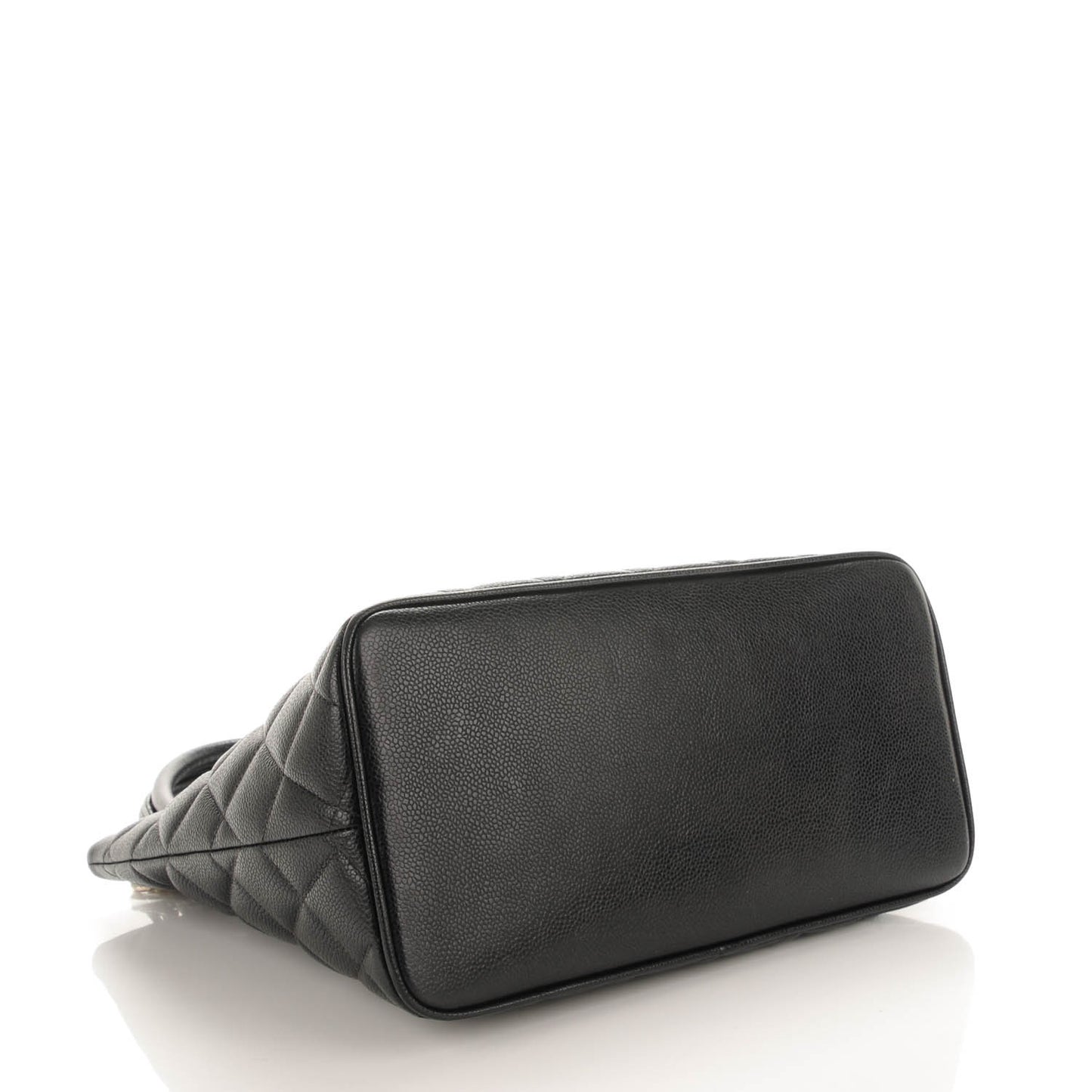 Caviar Quilted Medallion Tote Black