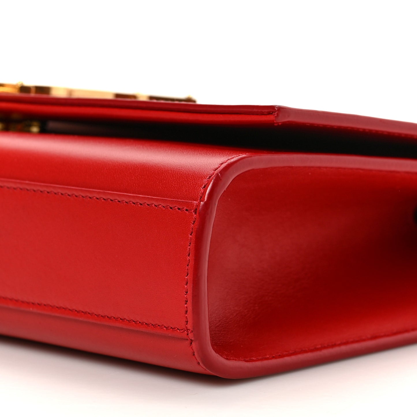 Smooth Calfskin Medium Classic Monogram Kate Tassel Satchel Lipstick Red