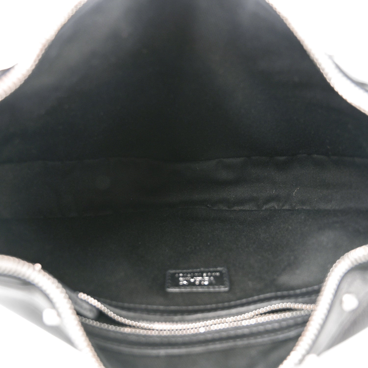 Versace Calfskin Studded Small Repeat Zip Hobo Black 5 of 9