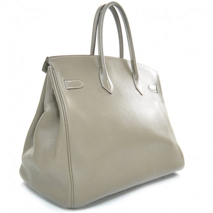Hermes Taurillon Clemence Birkin 35 Etoupe 2 of 13