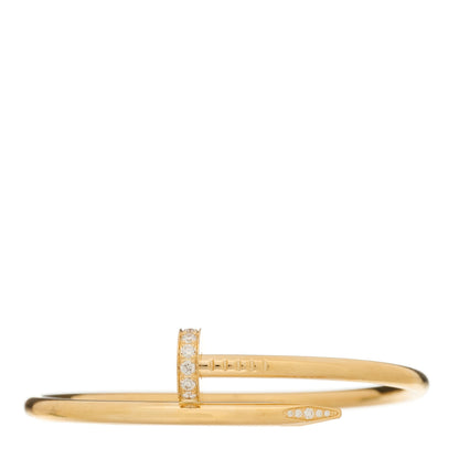 Cartier 18K Yellow Gold Diamond Juste Un Clou Bracelet 16 1 of 4