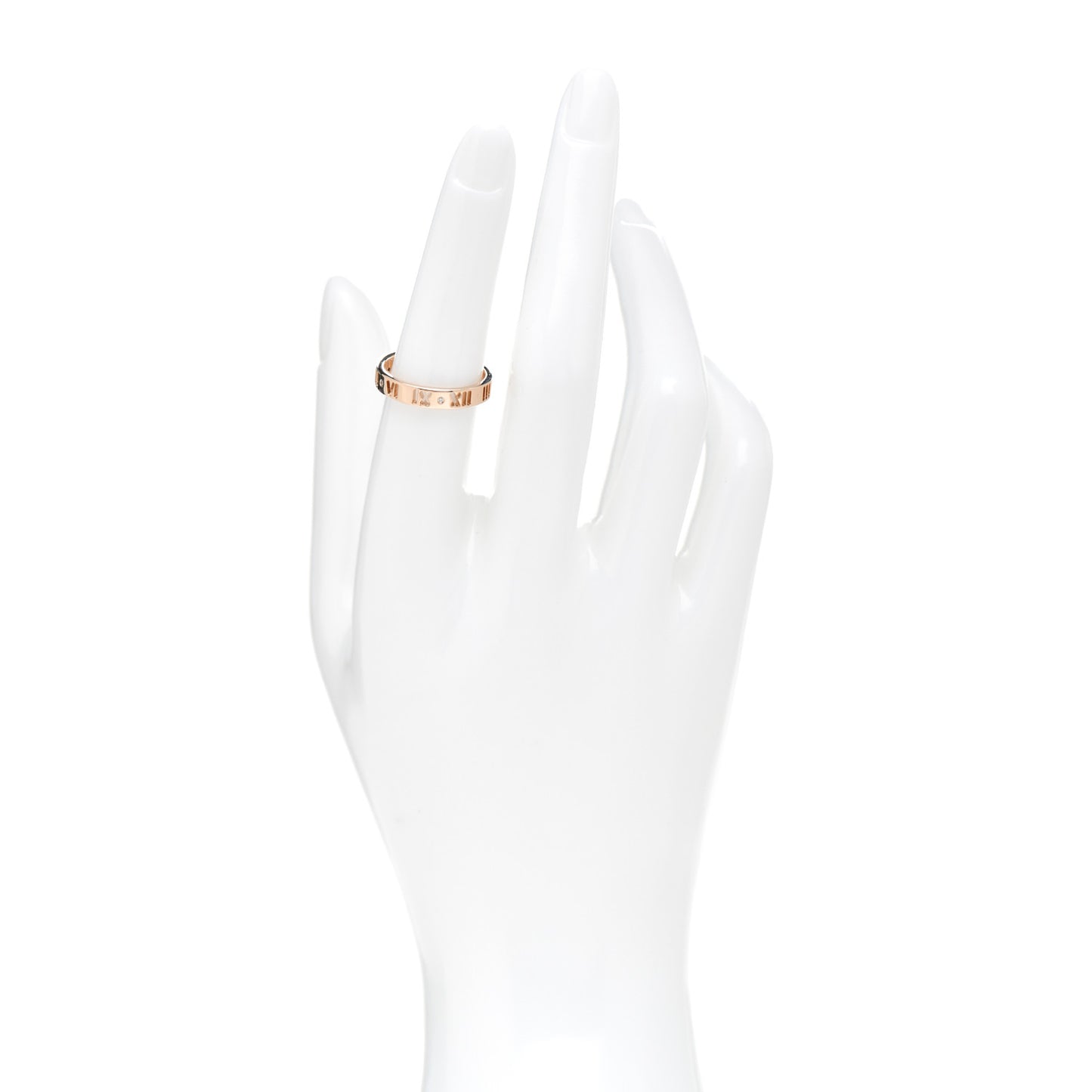 18K Rose Gold Diamond Atlas Pierced Ring 53 6.5