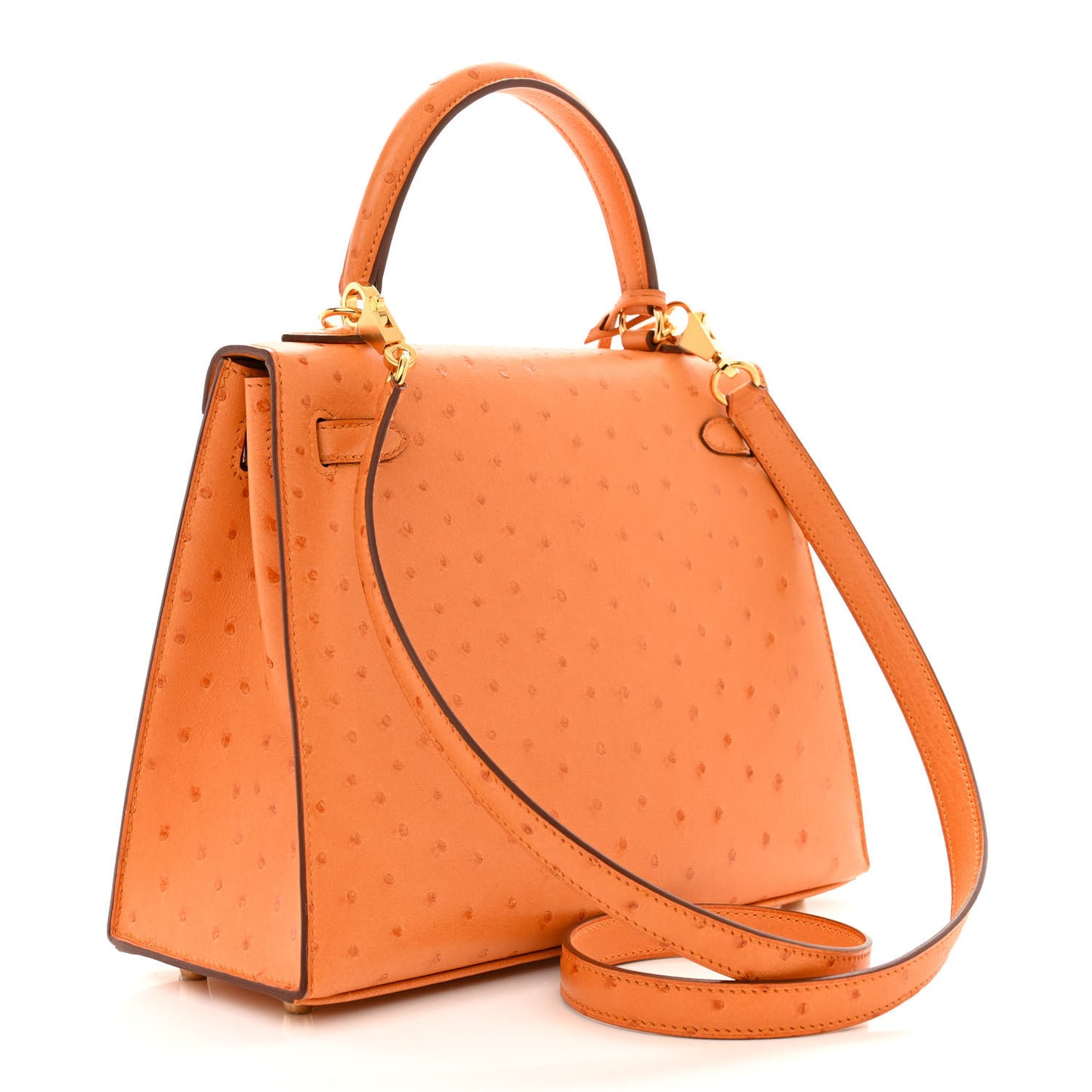Ostrich Kelly Sellier 25 Abricot