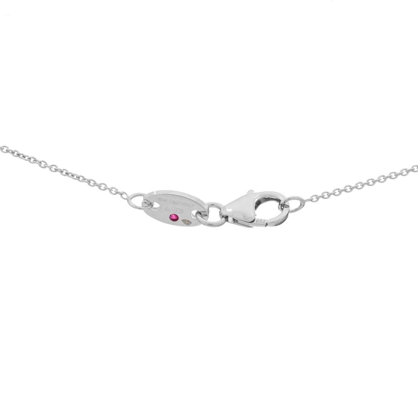 18K White Gold Diamond Diamonds By The Inch 5 Station Y Necklace