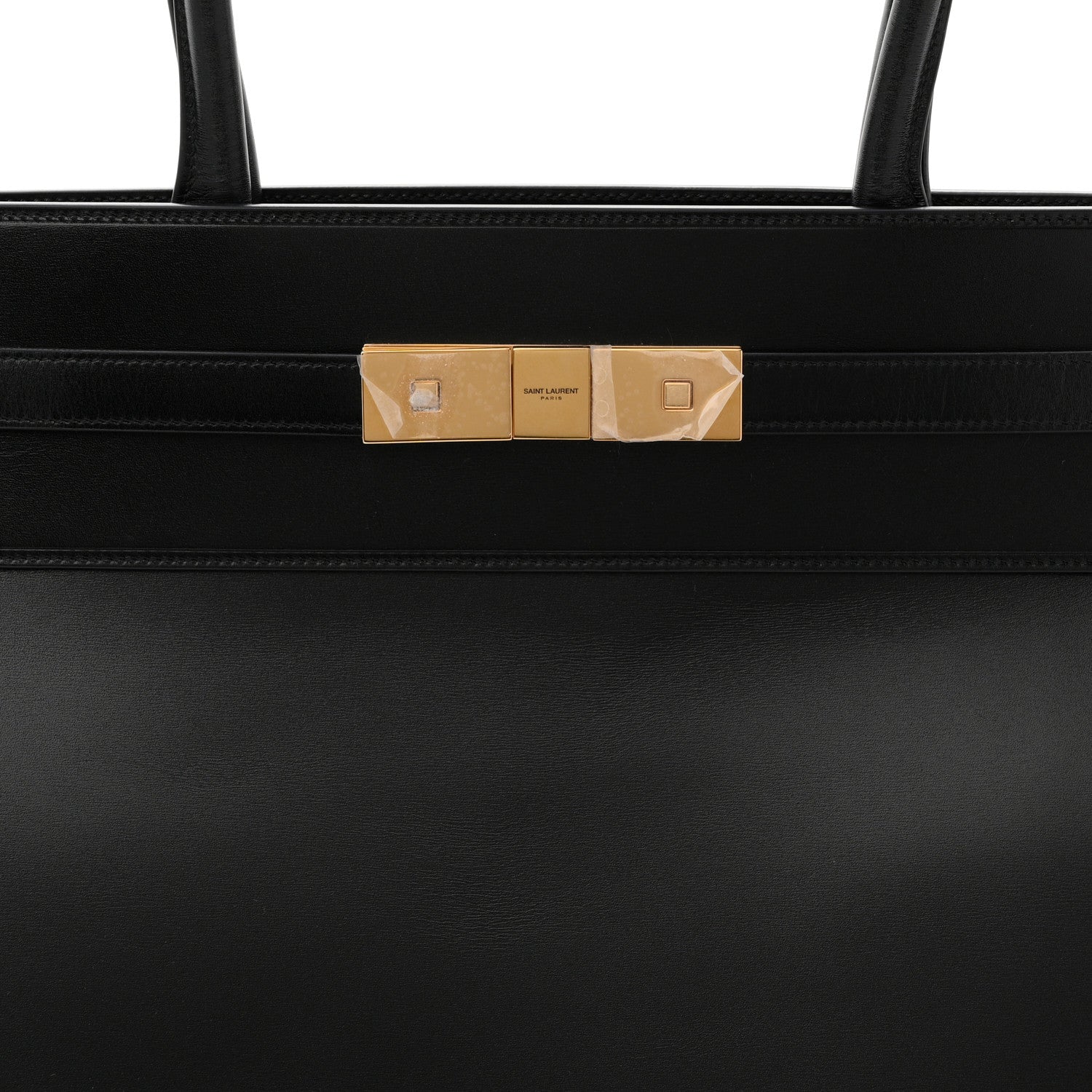 Saint Laurent Smooth Calfskin Manhattan North South Shopper Tote Black 8 of 11