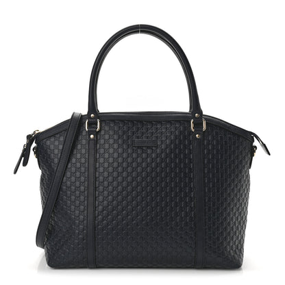 Gucci Soft Microguccissima Dome Satchel Navy 1 of 11