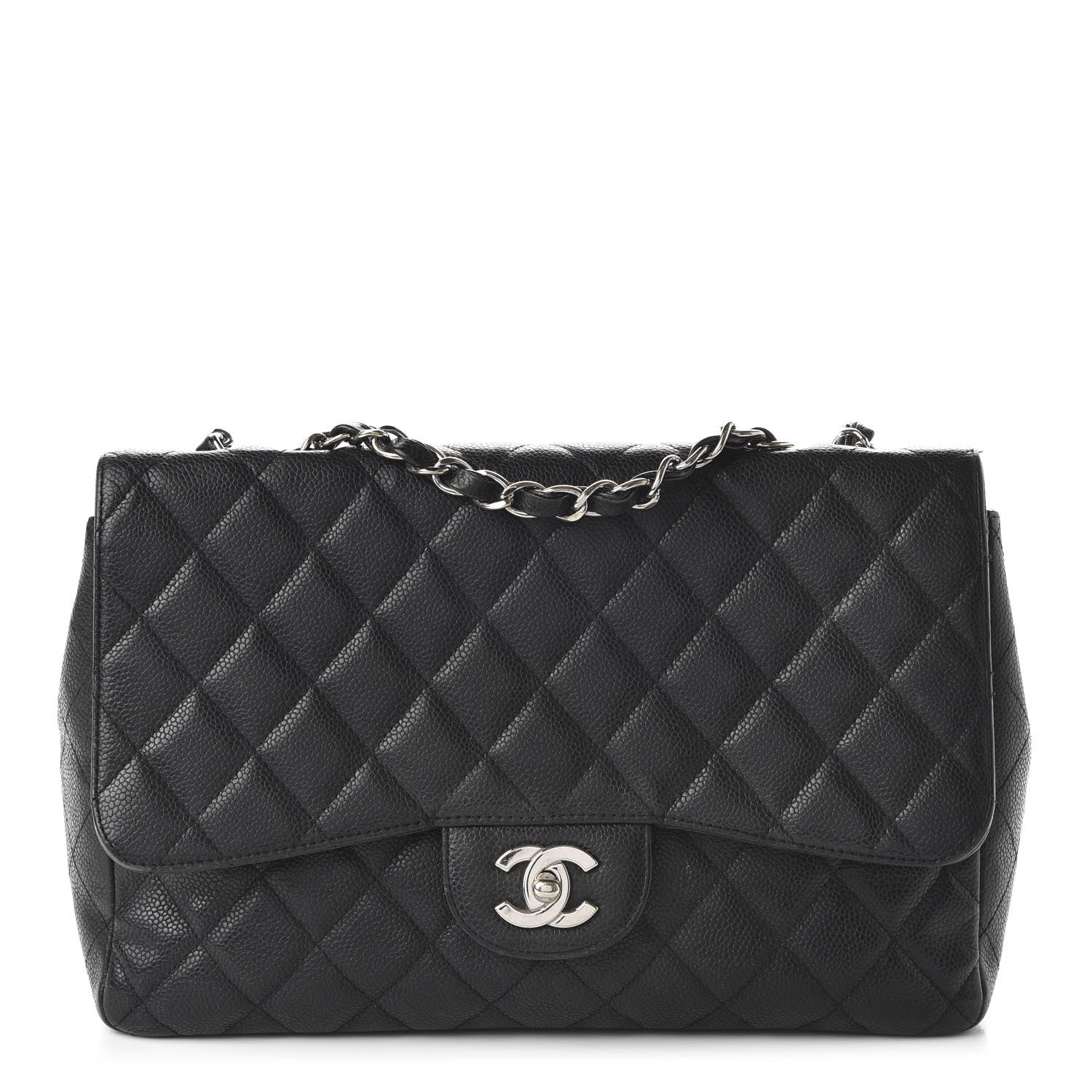 Chanel Caviar Quilted Jumbo Single Flap Black 1 of 10