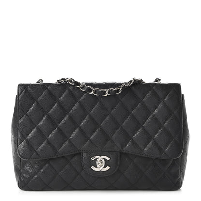 Chanel Caviar Quilted Jumbo Single Flap Black 1 of 10