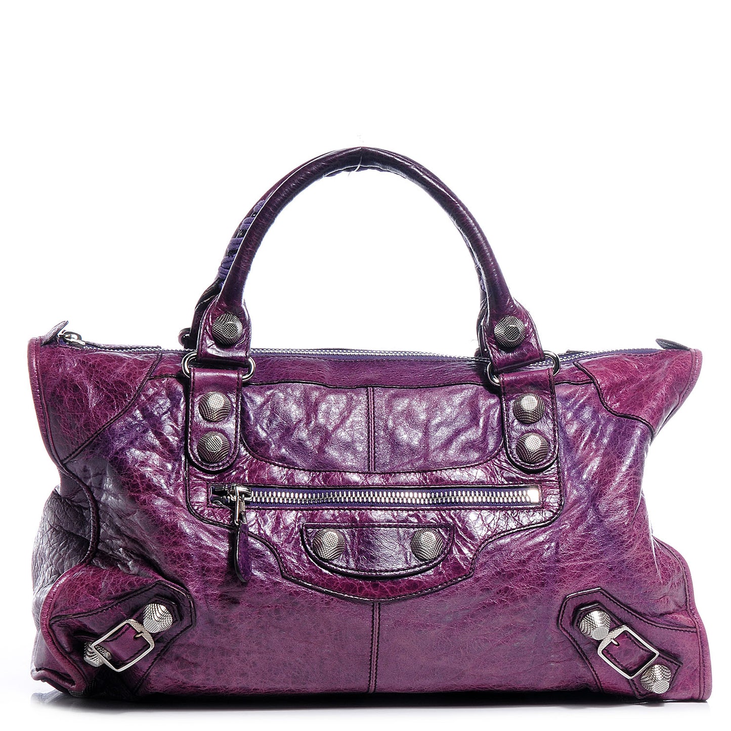 Agneau Giant 21 Silver Hardware Work Raisin