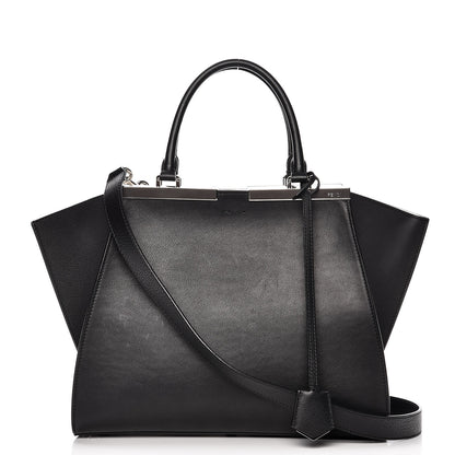 Fendi Vitello Dolce Shiny Nappa Petite 3Jours Tote Black 1 of 9