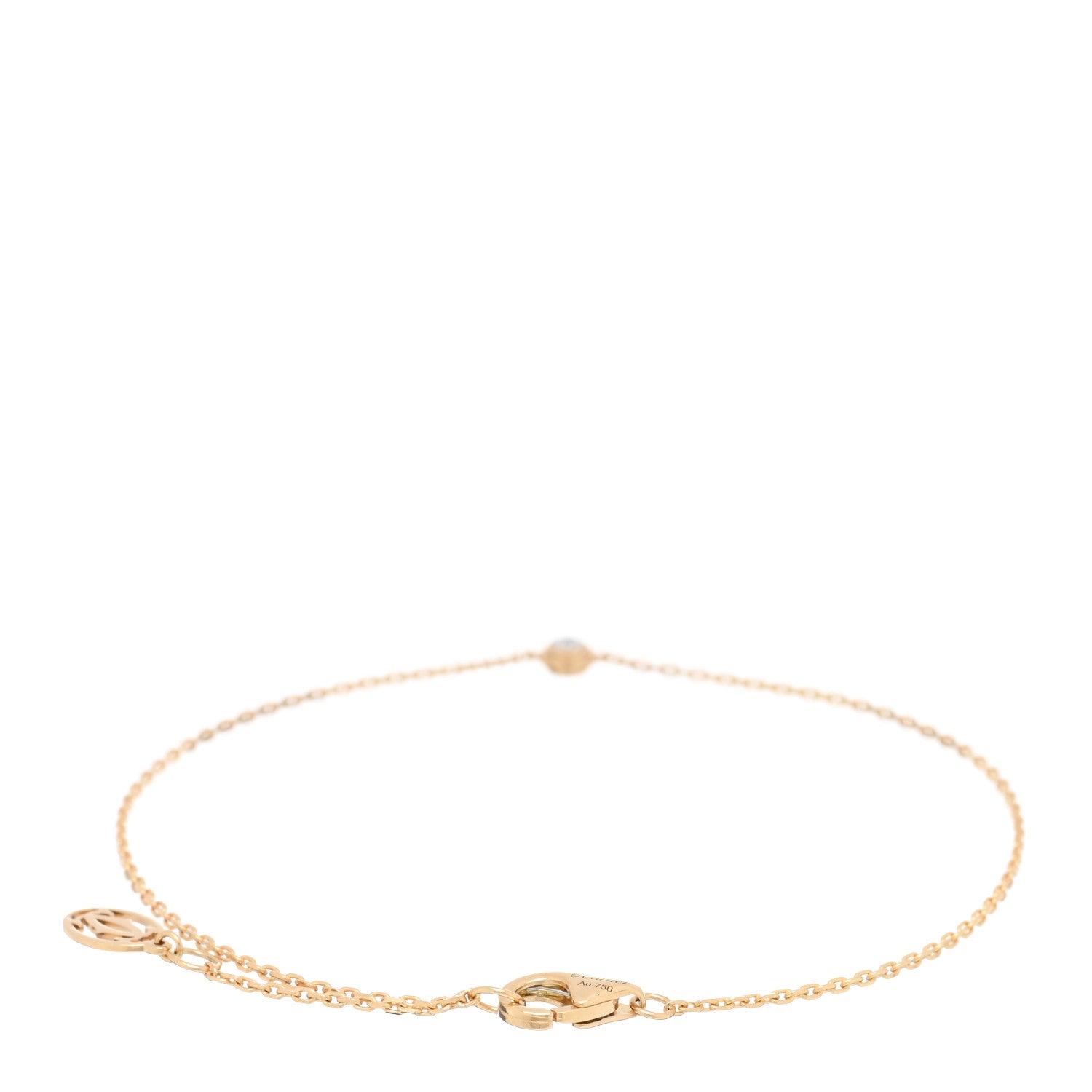 Cartier 18K Yellow Gold Diamond XS D'Amour Bracelet 2 of 4