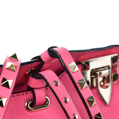 Valentino Garavani Vitello Small Rockstud Tote Fuxia Fluo 11 of 11