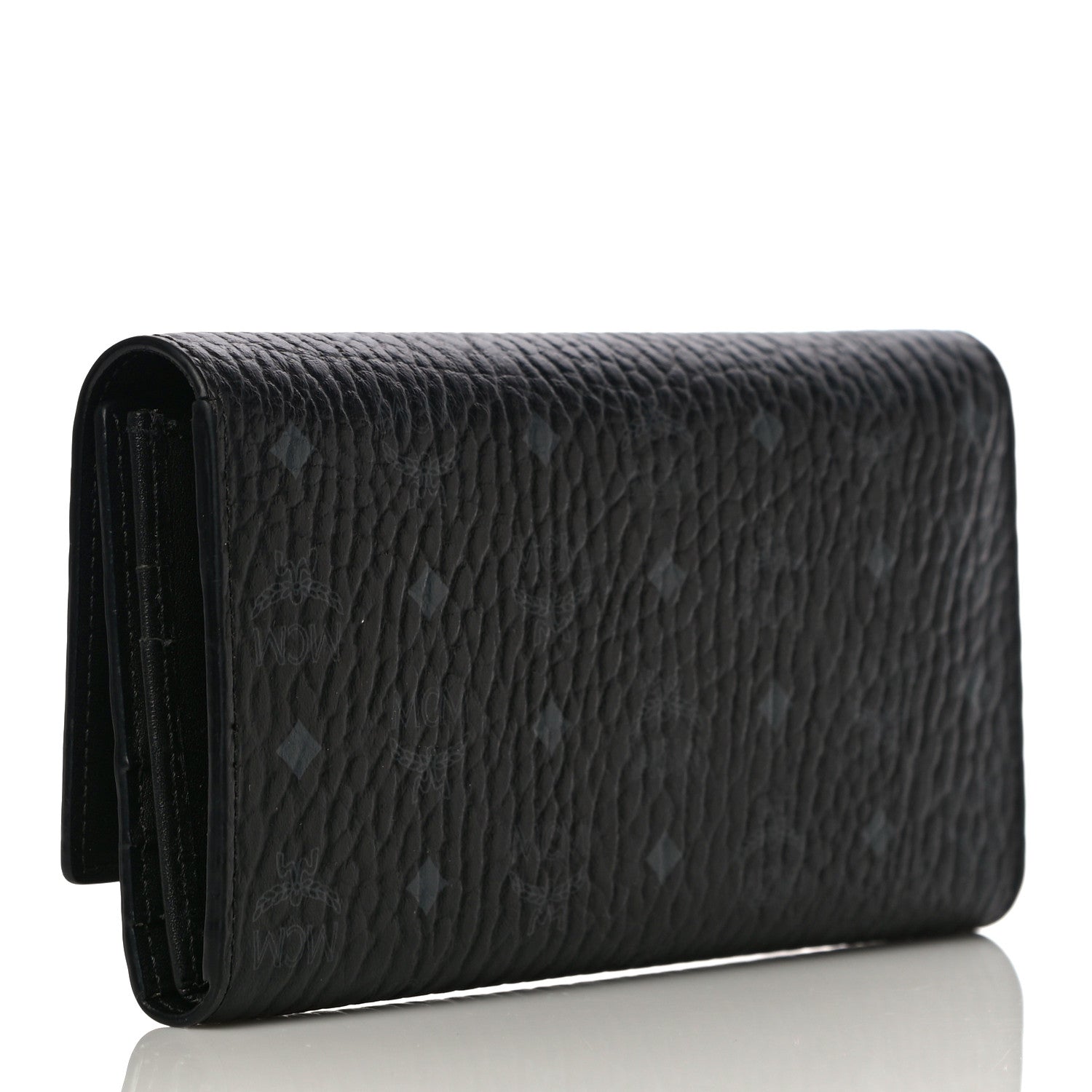 MCM Visetos Large Tri-Fold Flap Wallet Black 2 of 9