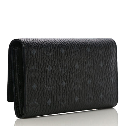 MCM Visetos Large Tri-Fold Flap Wallet Black 2 of 9