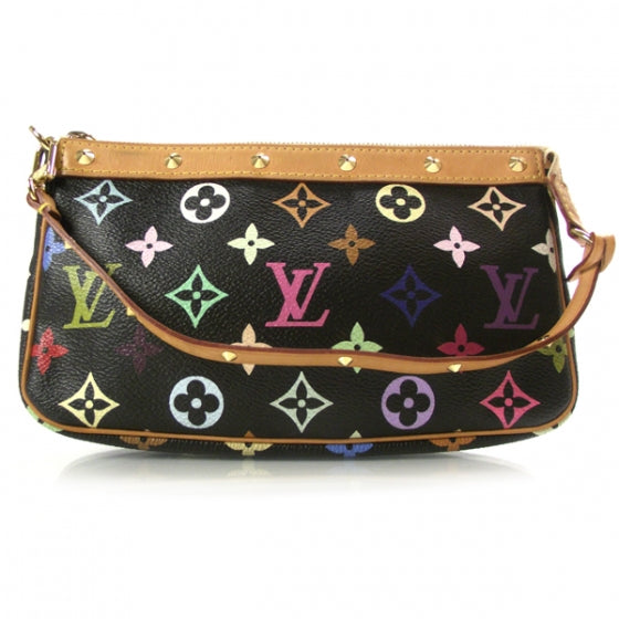 Monogram Multicolor Pochette Accessories Black