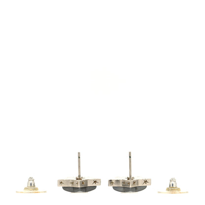 Chanel Resin Metal CC Star Earrings Silver 3 of 4