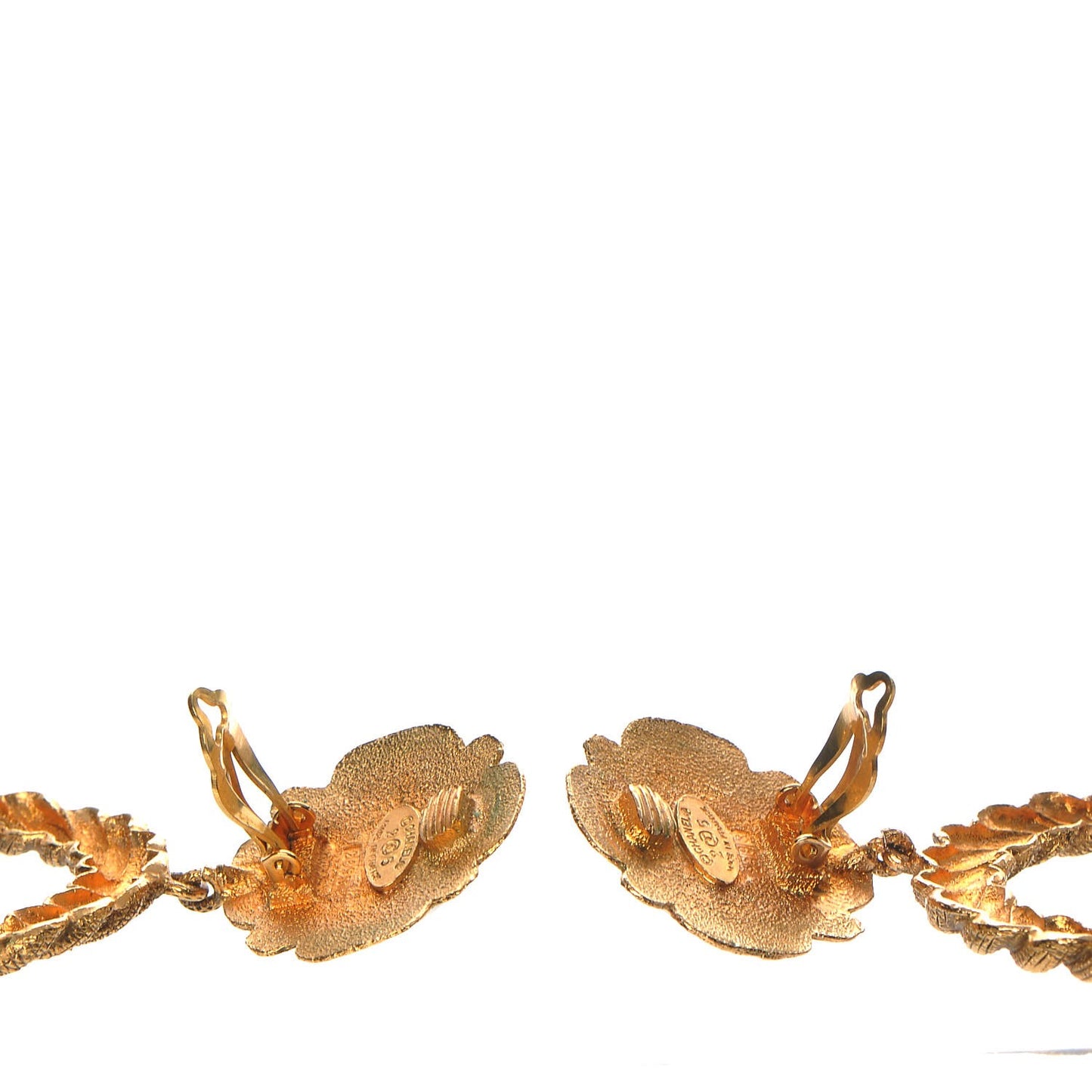 Pearl Hoop Clip On Earrings Gold