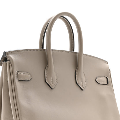 Hermes Swift Horseshoe Birkin 25 Gris Asphalte Gris Perle 4 of 17