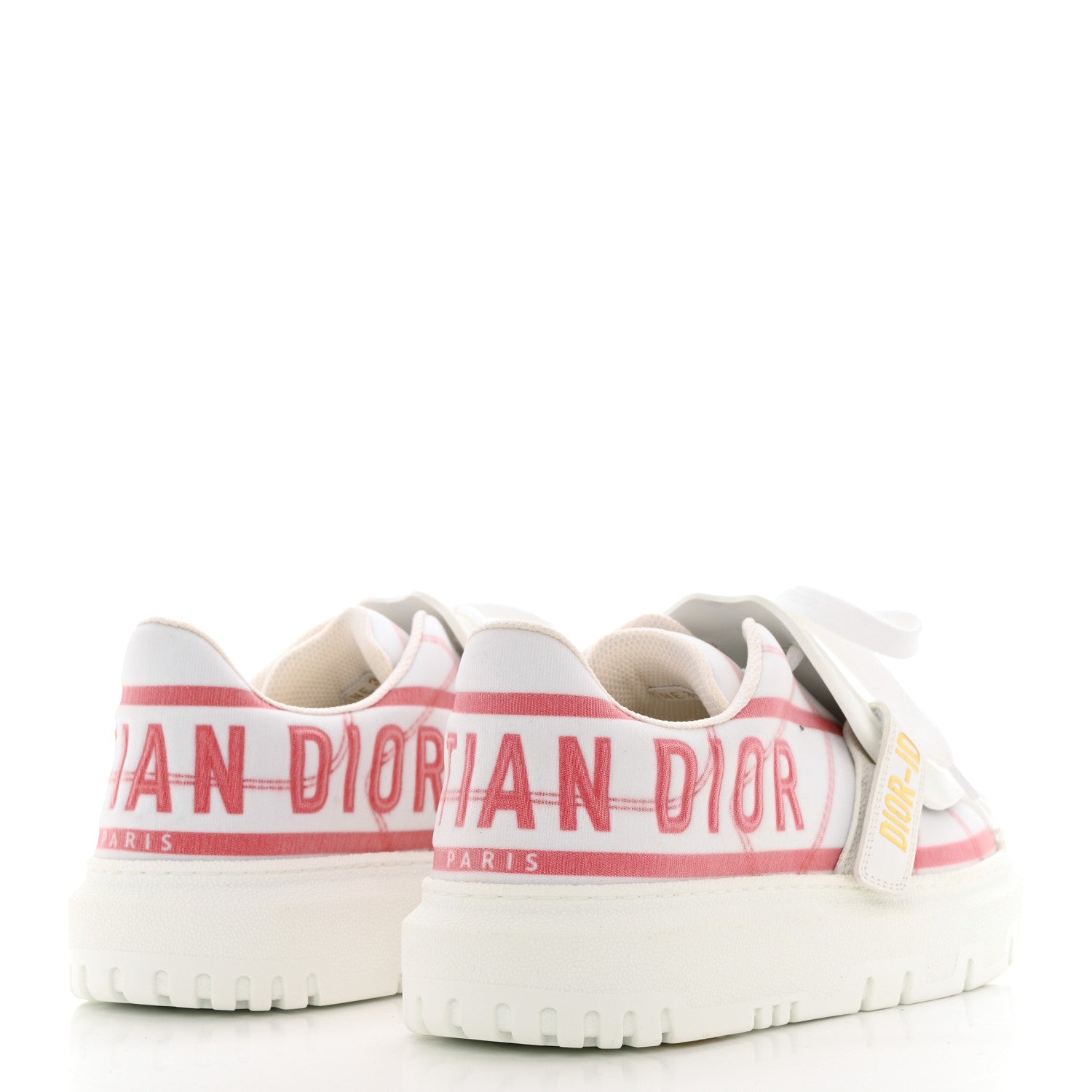 Christian Dior Nylon Mesh Dior-ID Platform Sneakers 37.5 White Pink 4 of 7