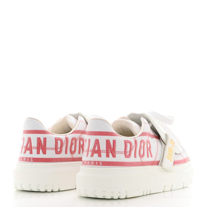 Christian Dior Nylon Mesh Dior-ID Platform Sneakers 37.5 White Pink 4 of 7