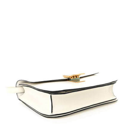 Celine Spazzolato Calfskin Medium Classic Box Flap Bag White 4 of 12