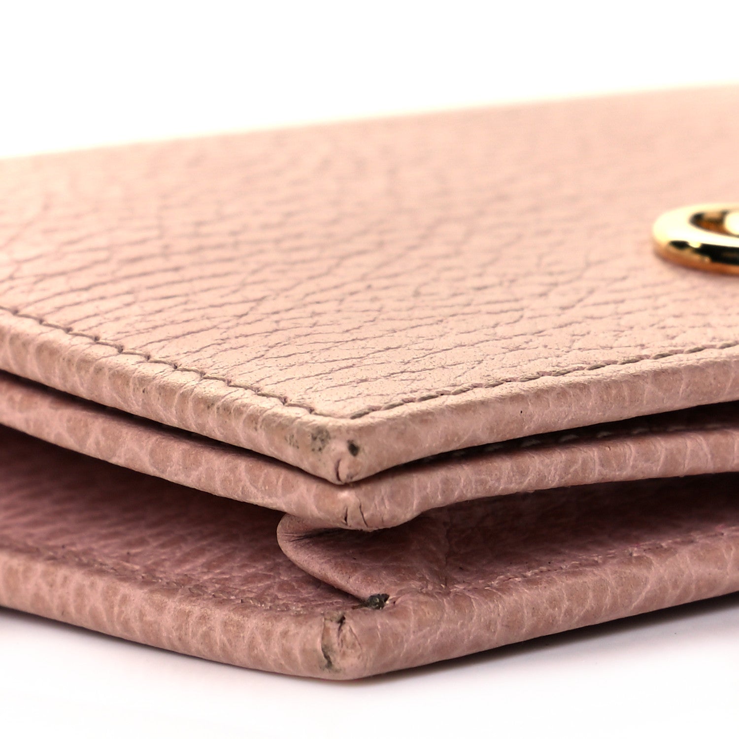 Gucci Dollar Calfskin GG Marmont Card Case Perfect Pink 7 of 10