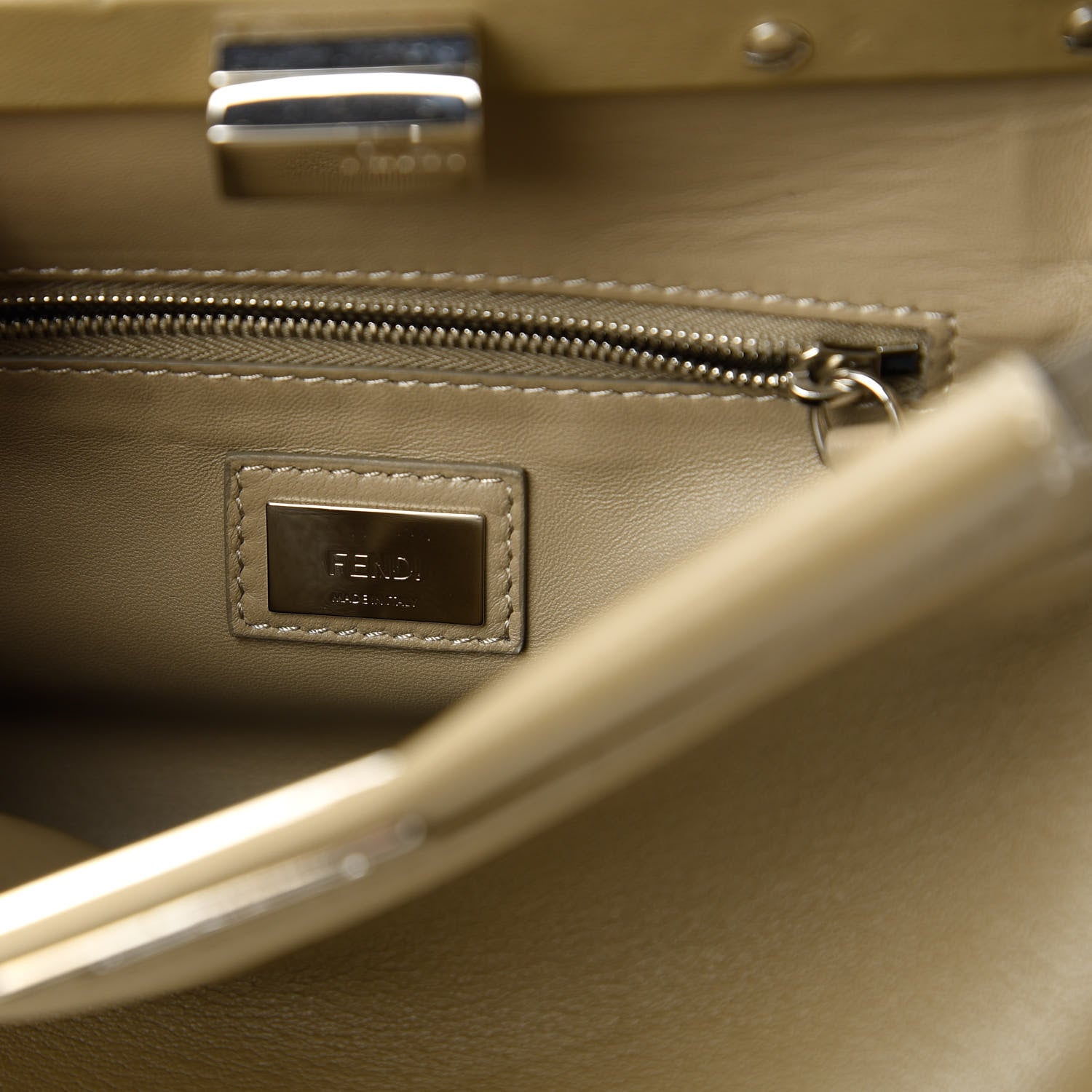 Fendi Nappa Mini Peekaboo Iconic Satchel Tortora 8 of 10