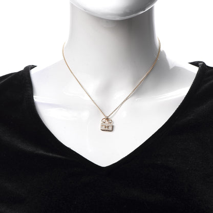Hermes 18K Rose Gold Diamond Constance Amulette Pendant Necklace 2 of 6