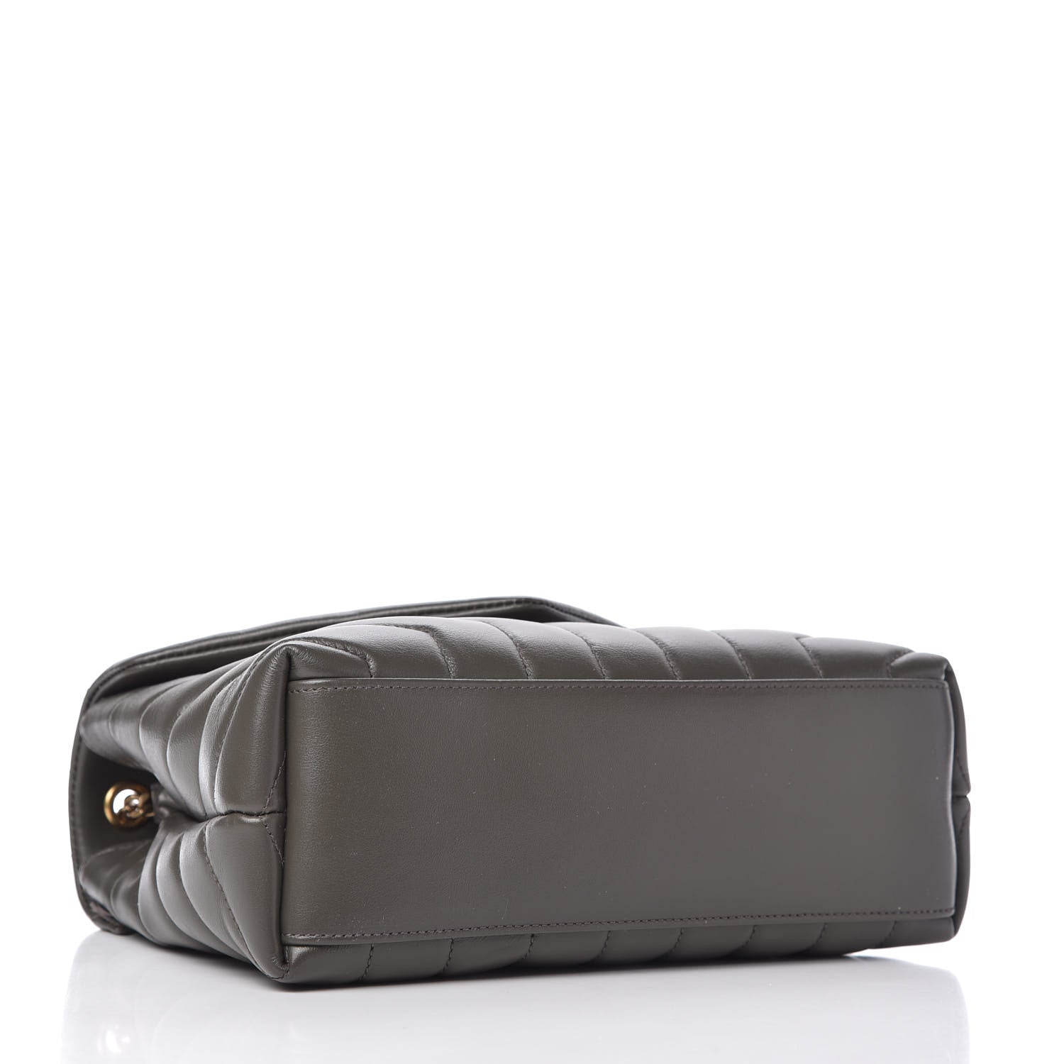 Saint Laurent Calfskin Y Quilted Monogram Small Loulou Chain Satchel Pebble 4 of 11