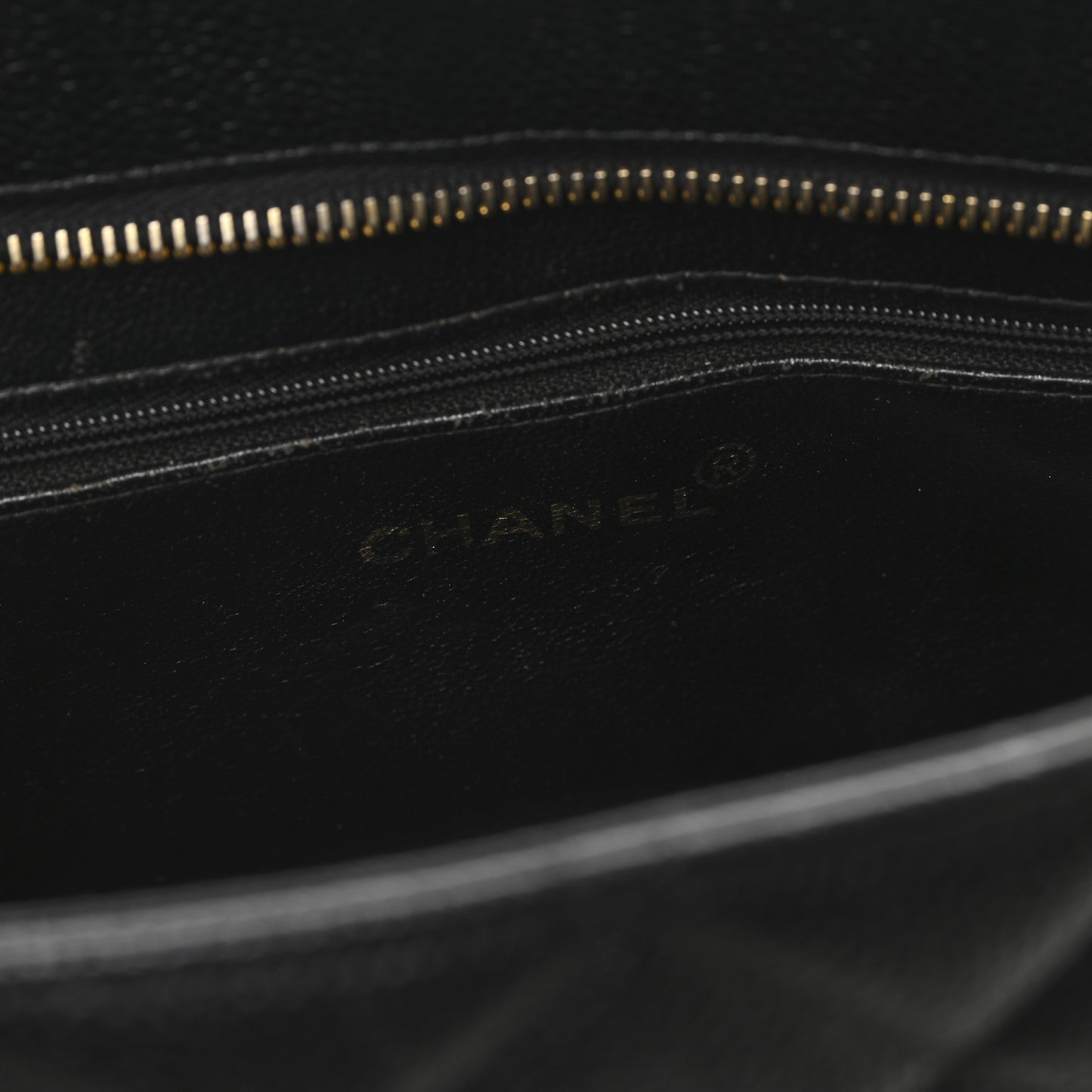 Caviar Quilted Medallion Tote Black
