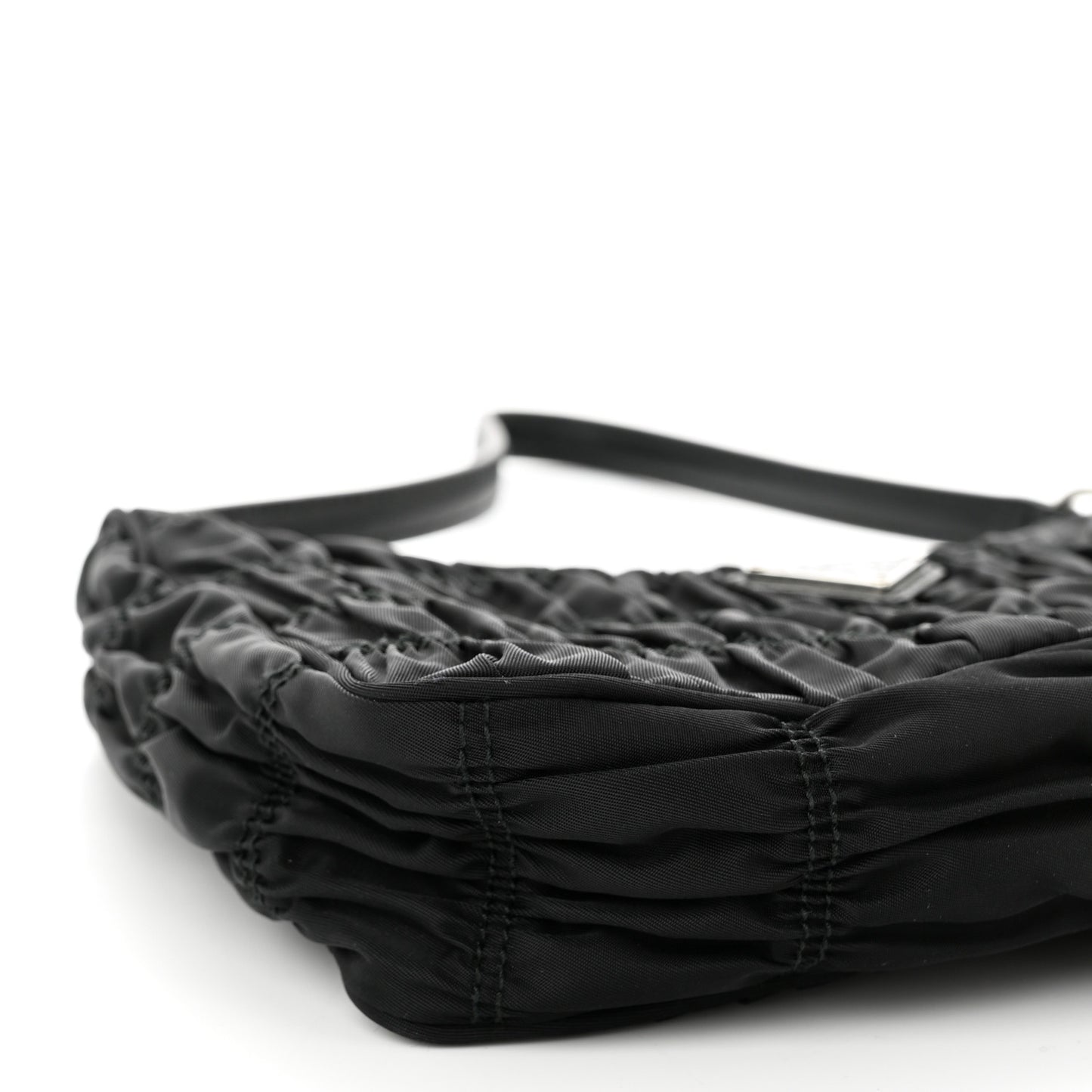 Tessuto Nylon Gaufre Shoulder Bag Black