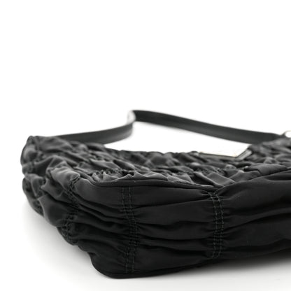 Prada Tessuto Nylon Gaufre Shoulder Bag Black 7 of 8