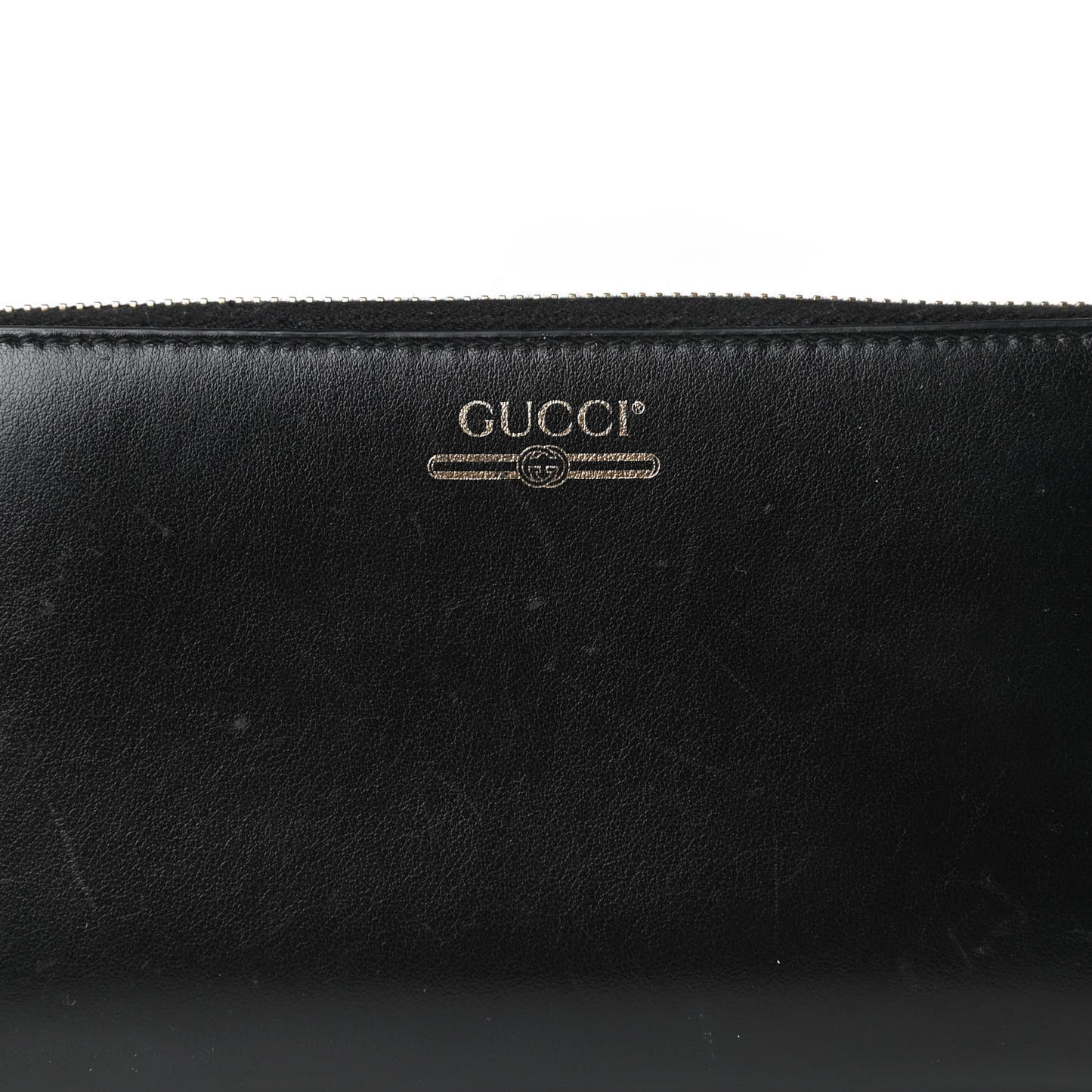 Smooth Calfskin Zip Around Wallet Black