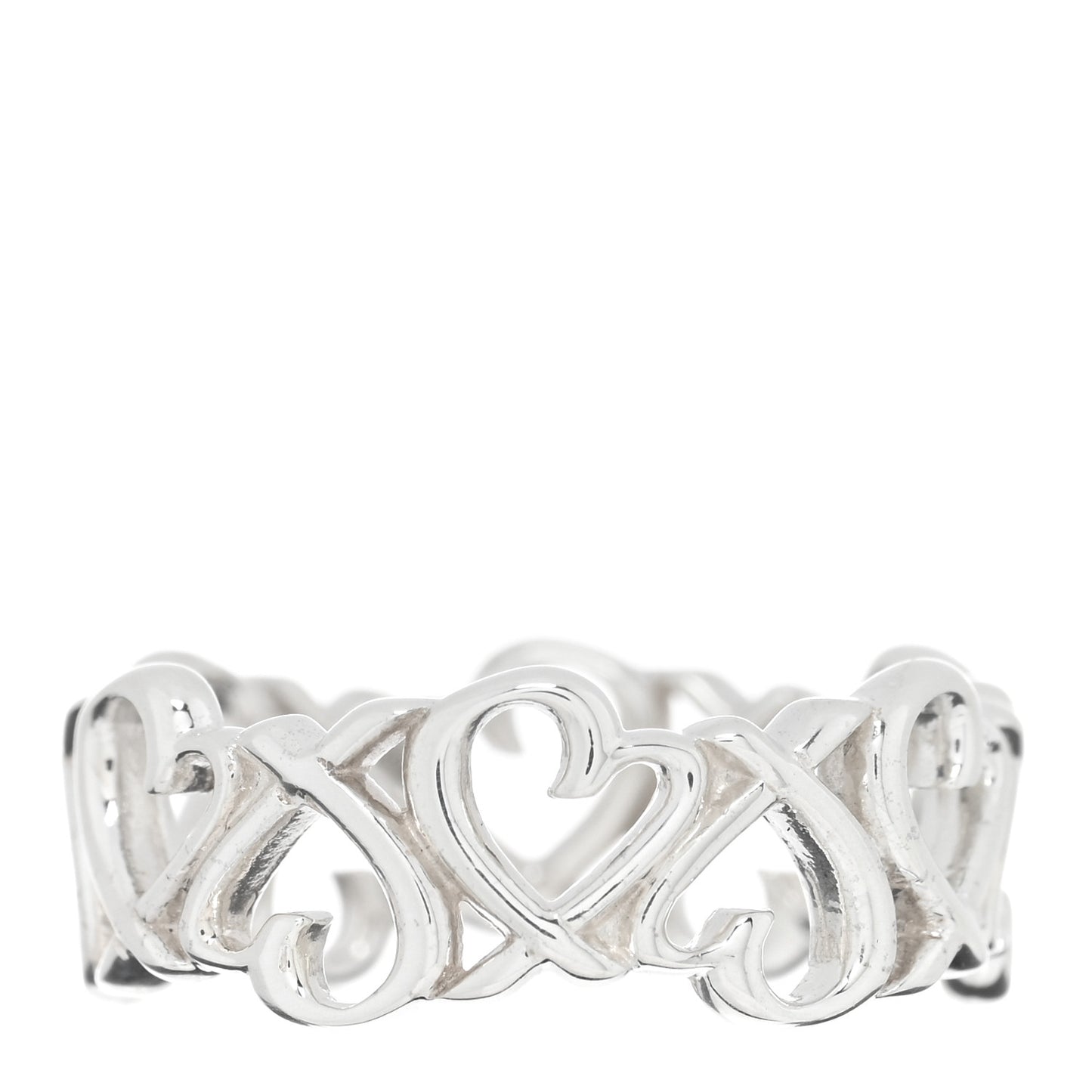 Sterling Silver Paloma Picasso Loving Heart Band Ring 51 5.75
