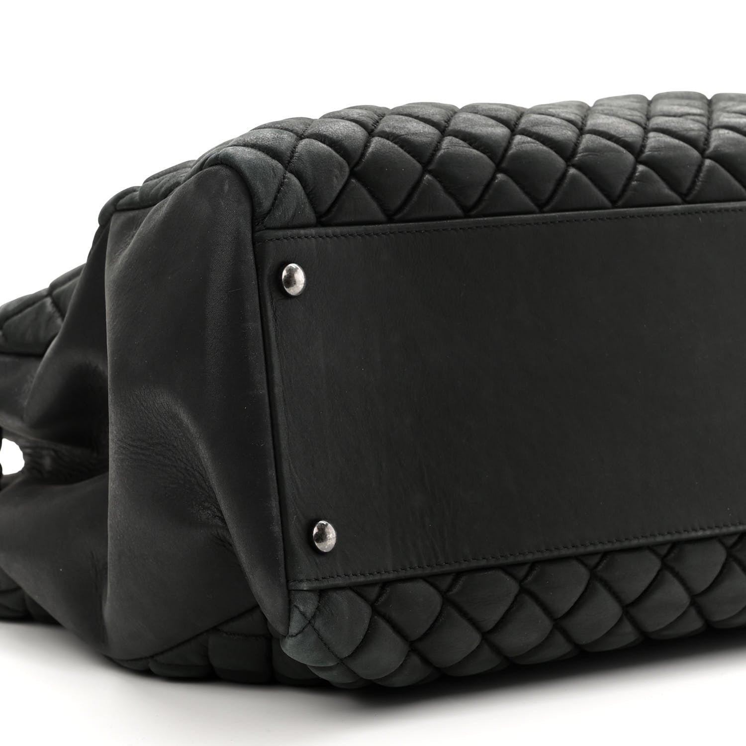 Chanel Iridescent Calfskin Quilted New Bubble Tote Black 8 of 9