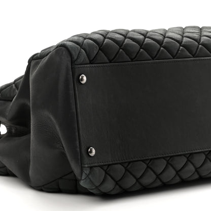 Chanel Iridescent Calfskin Quilted New Bubble Tote Black 8 of 9
