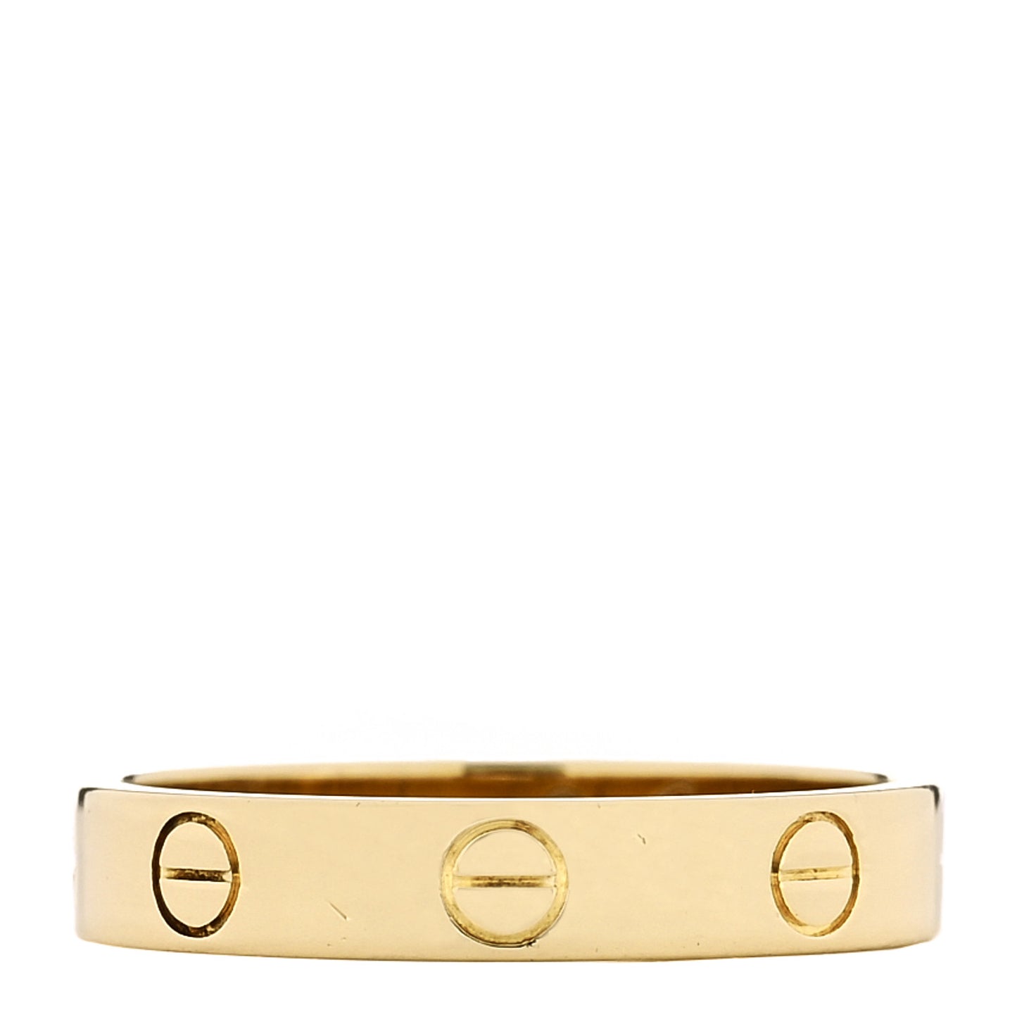 18K Yellow Gold 3.5mm LOVE Wedding Band Ring 55 7.25