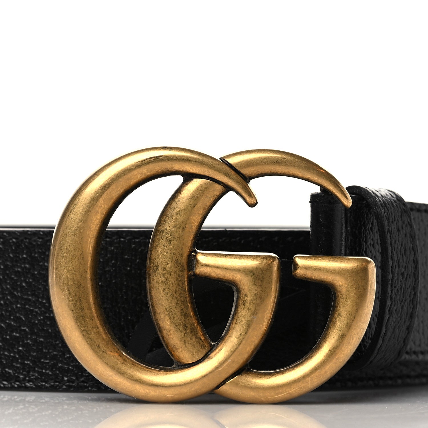 Gucci Textured Dollar Calfskin Double G 40mm Belt 110 44 Black 2 of 5