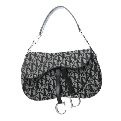 Christian Dior Monogram Double Saddle Bag Black 1 of 9