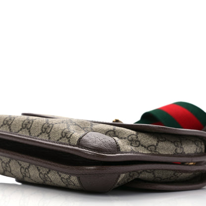 Gucci GG Supreme Monogram Web Small Neo Vintage Double Flap Messenger Bag Beige New Acero 10 of 10