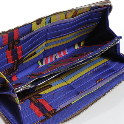 Hermes Epsom Silk In Wallet Etoupe Bleu Electrique 6 of 8