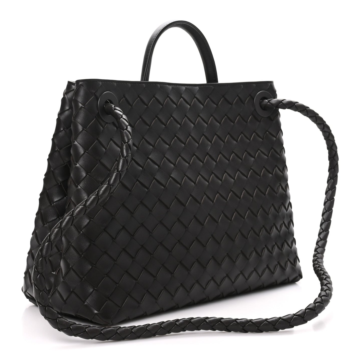 Nappa Intrecciato Medium Andiamo Shoulder Bag Fondant