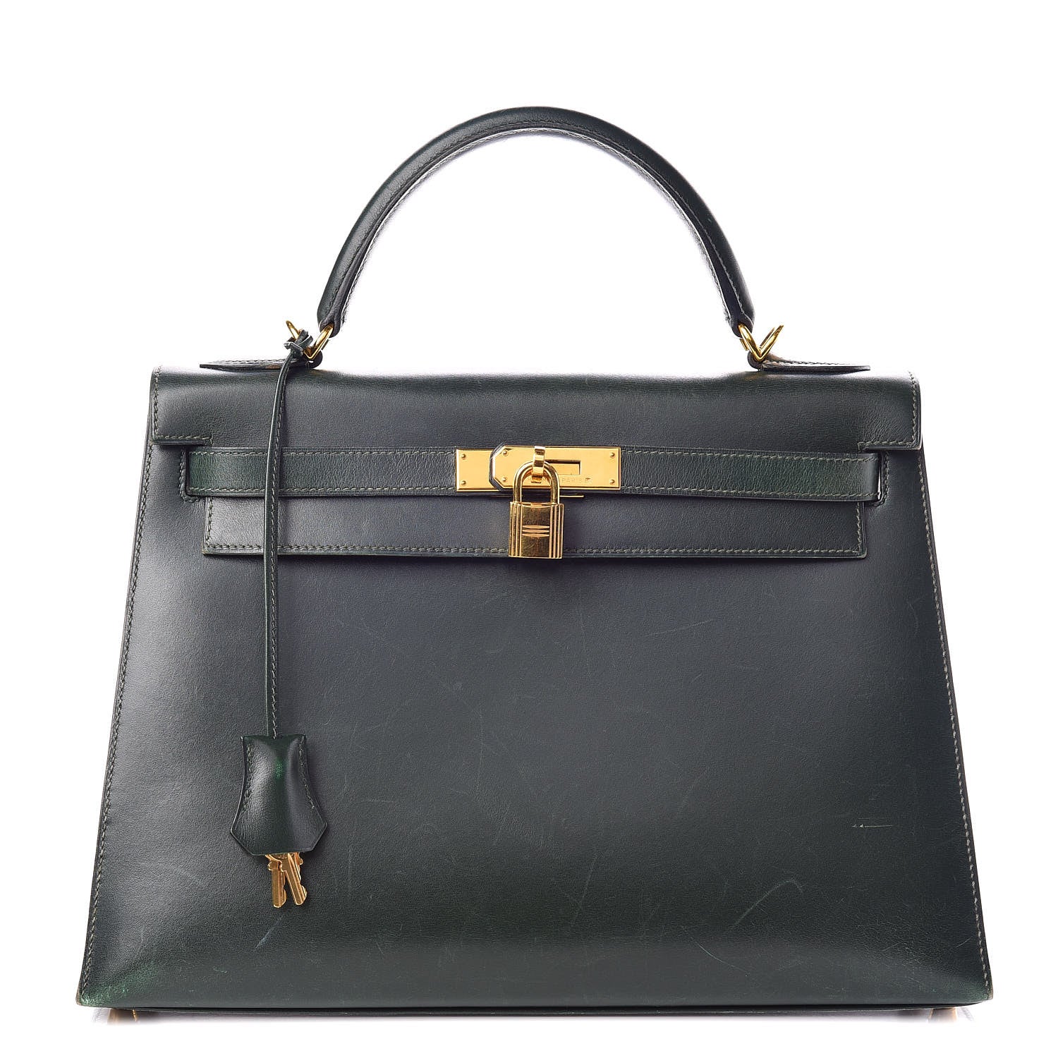 Hermes Box Kelly Sellier 32 Vert Fonce 1 of 15