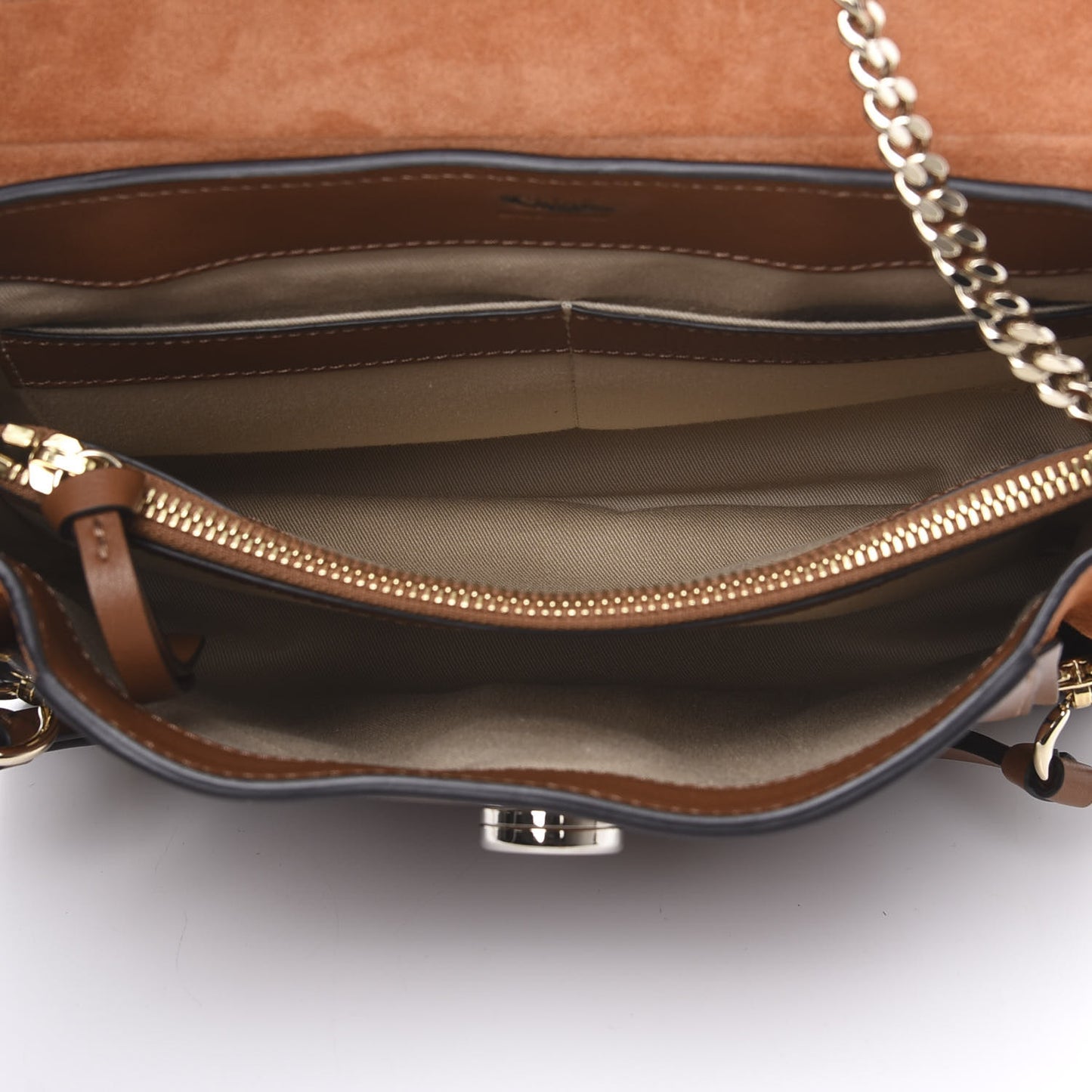 Calfskin Small Faye Day Shoulder Bag Tan