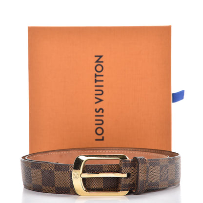 Louis Vuitton Damier Ebene 30mm Ellipse Belt 85 34 9 of 9