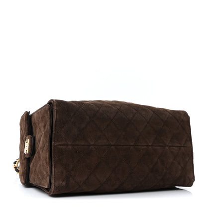 Chanel Suede Quilted Medium Chanel 25 Handbag Dark Brown 5 of 11