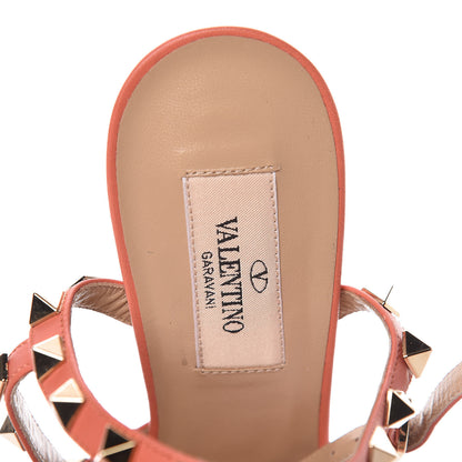 Valentino Garavani Nappa Rockstud Ankle Strap 65mm Pumps 36 Coral 7 of 14