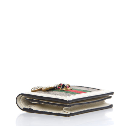 Gucci GG Supreme Monogram Web Queen Margaret Card Case Wallet Beige Mystic White 4 of 7